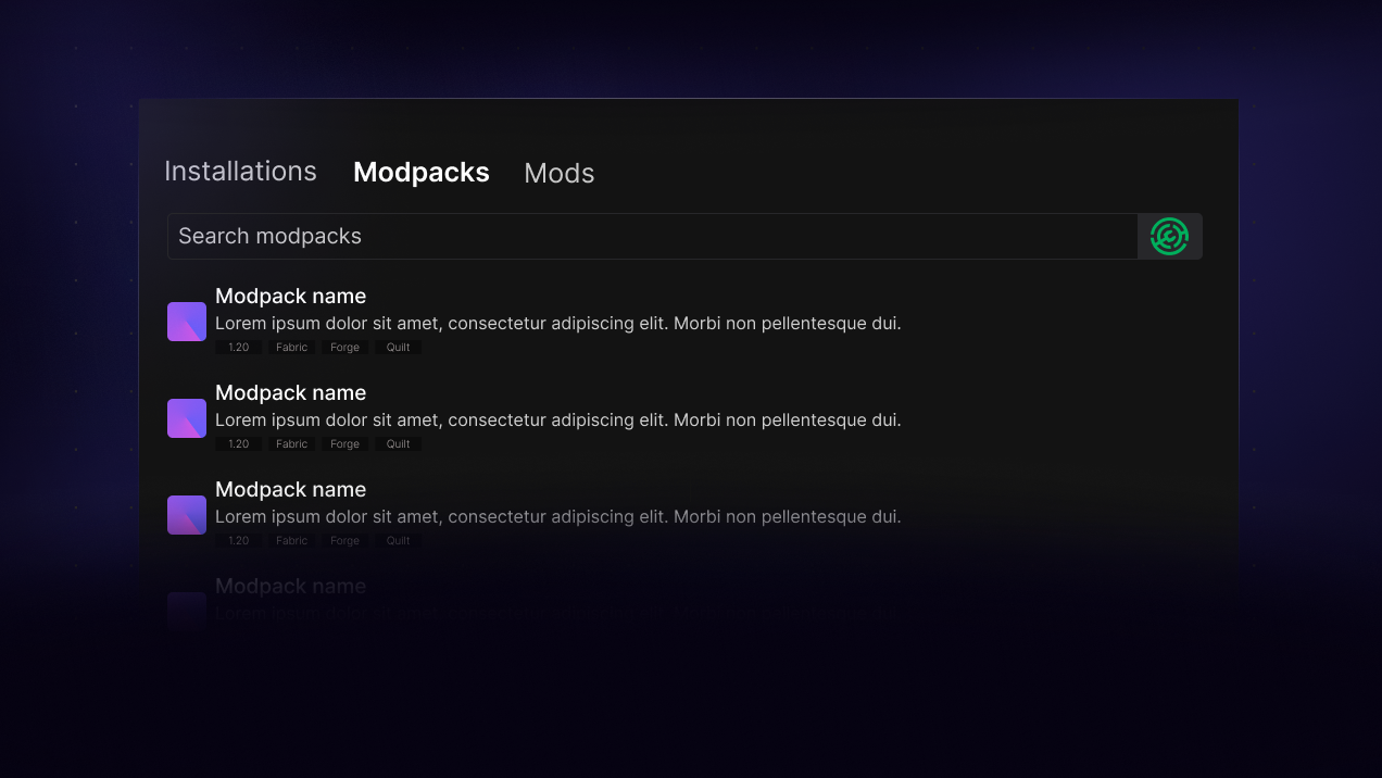 Modpacks are now available in sklauncher 3.1